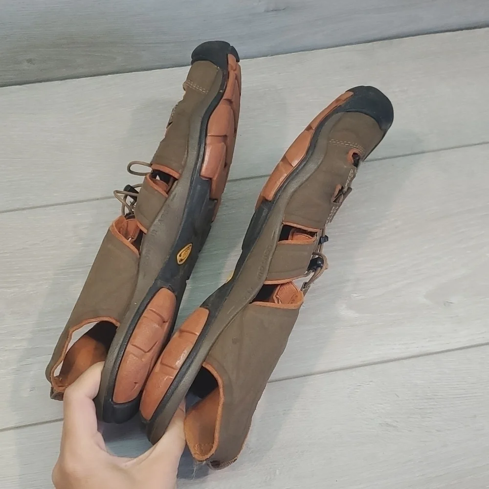 Keen Mens Outdoor Shitake Bombay Hiking Comfort Leather Sandals shoes sz 11.5